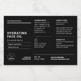 Minimalistisk 2 OZ-flaska Vattentät produktetikett Mat Etiketter