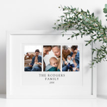Minimalistisk 3-fotofamiljesesesesammanfotering