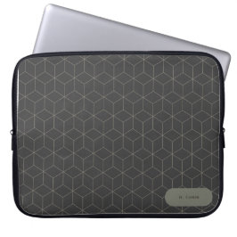 Minimalistisk 3D-kub Geometrisk laptopsleeve - Cha Laptop Fodral