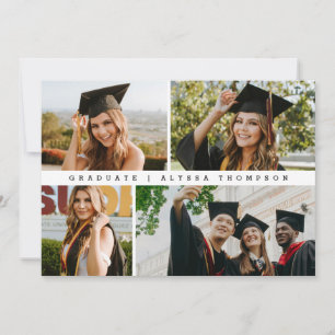 Minimalistisk 4 Grad Photos Studenten-varning Inbjudningar