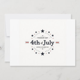 Minimalistisk 4 juli-inbjudan – Retrotypografi Inbjudningar