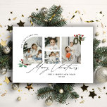 Minimalistisk 4 Photo God jul Collage Julkort<br><div class="desc">En modern,  minimalistisk God jul 4-fotodesign. Ett tydligt,  rent,  enkelt - ett utmärkt sätt att önska familj och vänner bra tidningar,  bra tidningar och Gott nytt år för det kommande året.</div>