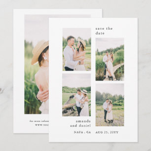 Minimalistisk 5-Anpassningsbars foto Bröllop spara Inbjudningar