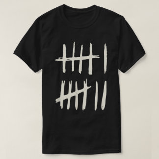 Minimalistisk 6-7 Tally Mark-design T Shirt