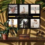 Minimalistisk 6-foto 50-årsdag i Bröllop Canvas<br><div class="desc">Fånga minnen med den här eleganten,  enkla,  minimalistiska 6-foto-designen 50 Bröllop-årsdagen. Lägg bara till dina foton,  pars namn och datum och du har skapat en keepsak att uppskatta under en livstid.</div>