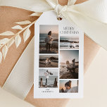 Minimalistisk 6 Photo Collage God jul Presentetikett<br><div class="desc">Snyggt 6 x Märkre för Photo Collage Grid God jul Helgdag Gift. Ladda bara upp ditt eget bilder och anpassa namn.</div>