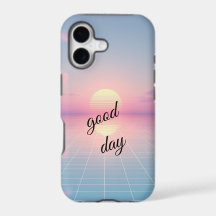 Minimalistisk 80-tals solnedgångsgrid "God Dag" mo