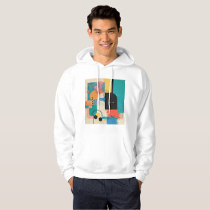 Minimalistisk 90s-Abstrakt Poster Hoodie