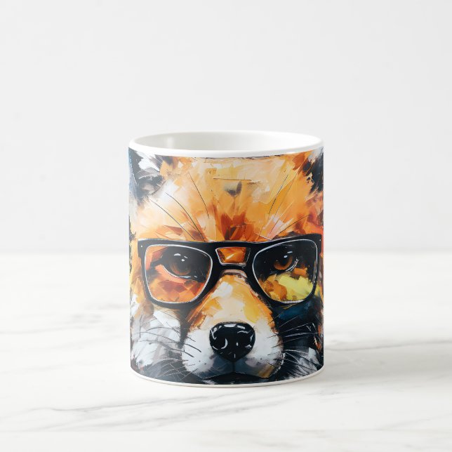 Minimalistisk Abstrakt anpassad räv Kaffemugg (Center)
