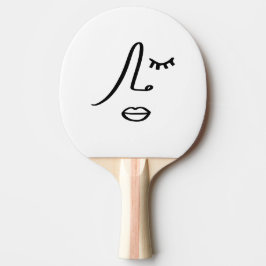 Minimalistisk Abstrakt Ansikte Modern Konst Design Pingisracket