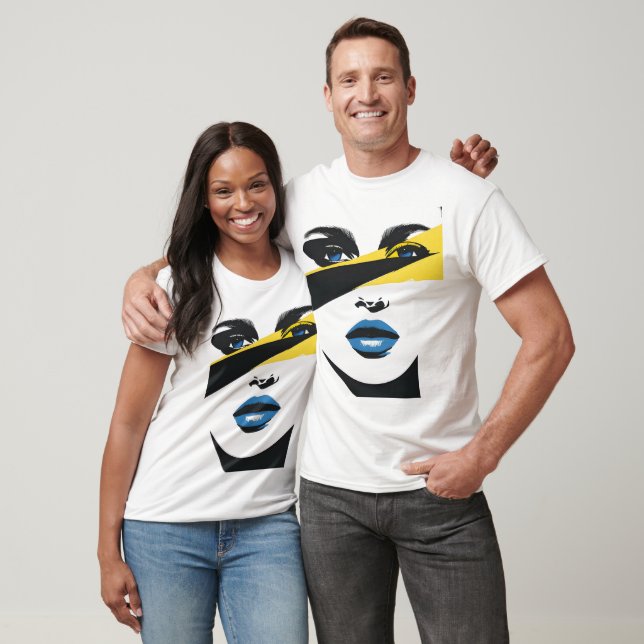 Minimalistisk abstrakt ansikte T-Shirt (Unisex)