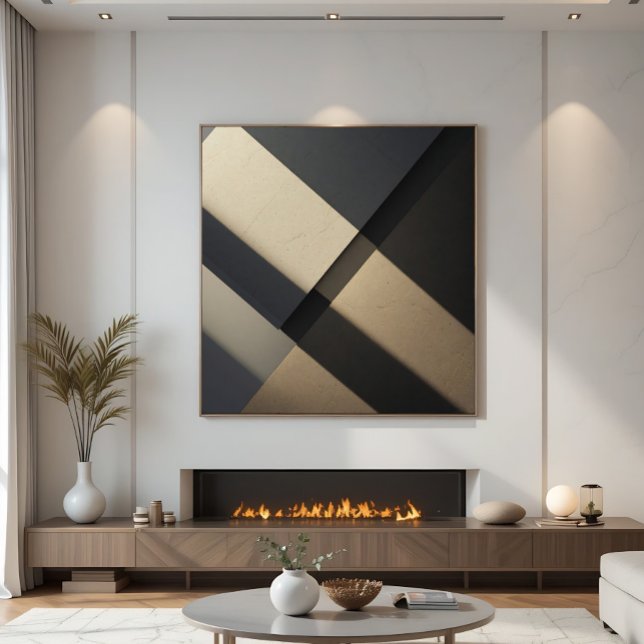 Minimalistisk Abstrakt Arkitektonisk Betong Canvastryck (Skapare uppladdad)