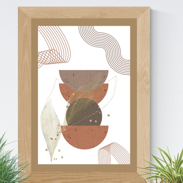 Minimalistisk Abstrakt Boho Geometric Poster (Skapare uppladdad)