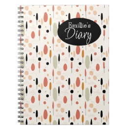 Minimalistisk Abstrakt Boho Mönster Anteckningsbok