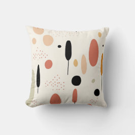 Minimalistisk Abstrakt Boho Mönster Kudde