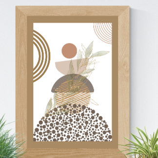 Minimalistisk Abstrakt Boho Poster