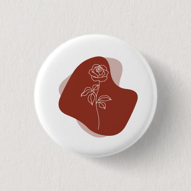 Minimalistisk  Abstrakt Boho Ros Knapp (Framsida)