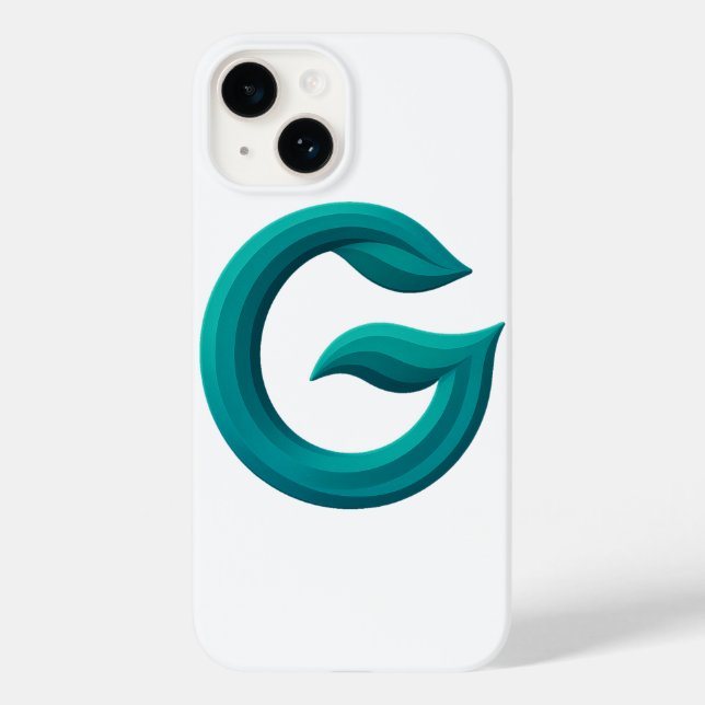 Minimalistisk abstrakt bokstav G iPhone 14-fodral (Baksida)