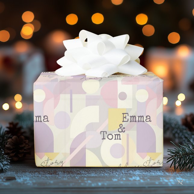 Minimalistisk abstrakt design med pastel färg presentpapper (Skapare uppladdad)