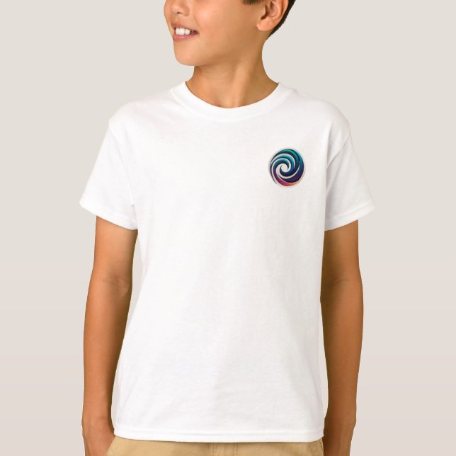 Minimalistisk Abstrakt Färg Spiral Cirkel Design T Shirt (Framsida)
