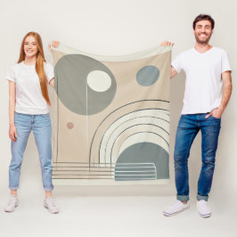 Minimalistisk Abstrakt Fleece Blanket