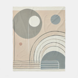 Minimalistisk Abstrakt Fleece Blanket