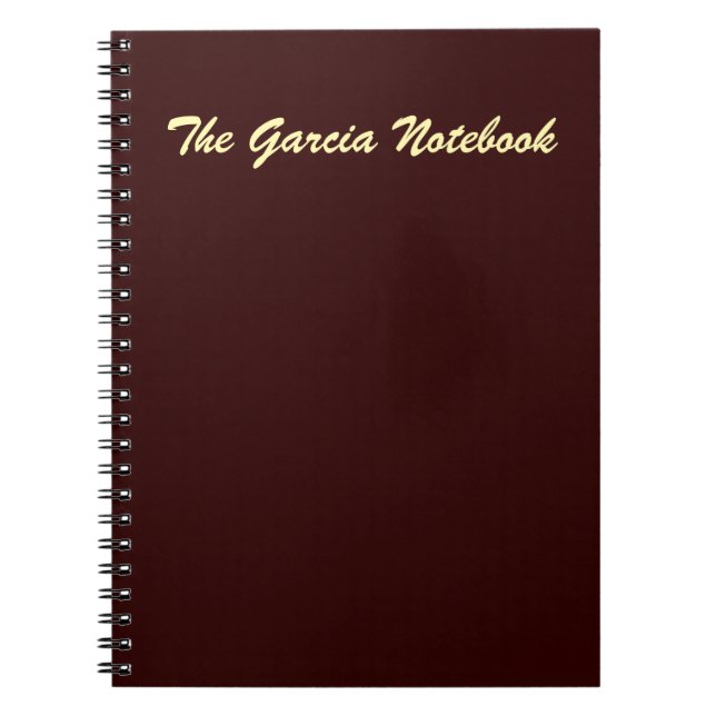 Minimalistisk Abstrakt för djup maron Anteckningsbok (Framsidan)