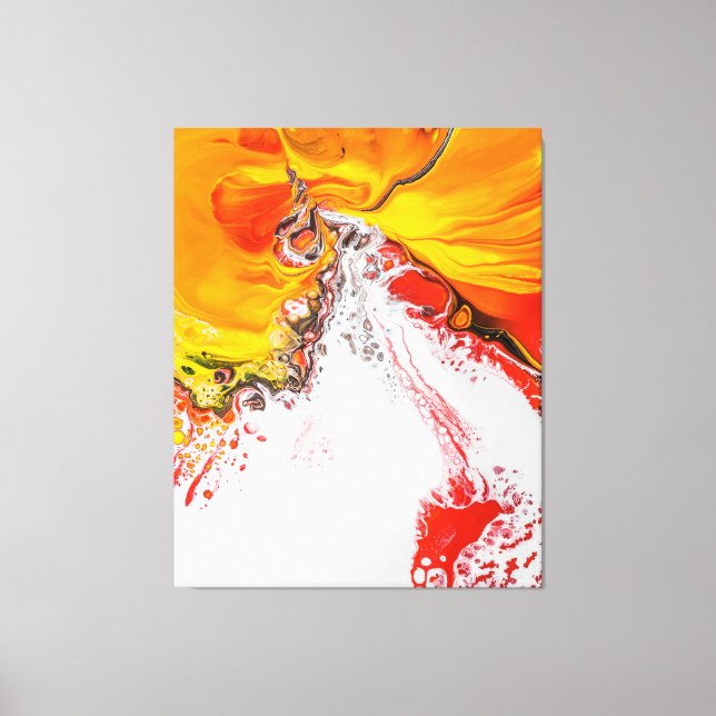 Minimalistisk Abstrakt för orange Canvastryck (Framsida)