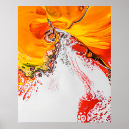 Minimalistisk Abstrakt för orange Poster