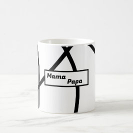 Minimalistisk Abstrakt för svartvit elegant Kaffemugg