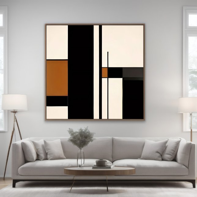 Minimalistisk Abstrakt Geometrisk Färgblock Poster (Skapare uppladdad)