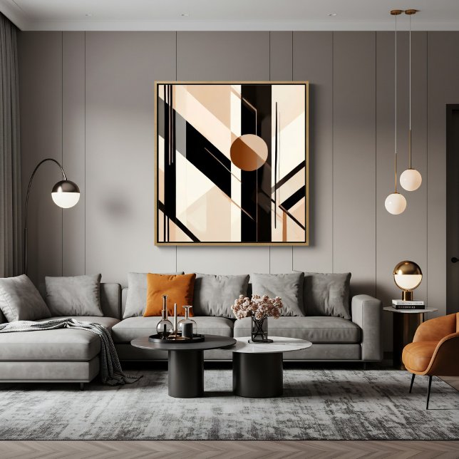 Minimalistisk Abstrakt Geometrisk med Cirkel Poster (Skapare uppladdad)