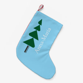 Minimalistisk Abstrakt Grön Chic Julgran Liten Julstrumpa