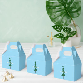 Minimalistisk Abstrakt Grön Chic Julgran Presentaskar