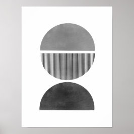 Minimalistisk abstrakt - Halvcirkel 1 Poster