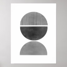 Minimalistisk abstrakt - Halvcirkel 3