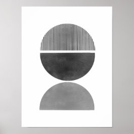 Minimalistisk abstrakt - Halvcirkel 3 Poster