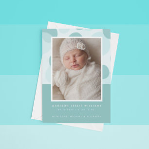 Minimalistisk Abstrakt i BABY ANNOUNCEMENT Meddelande