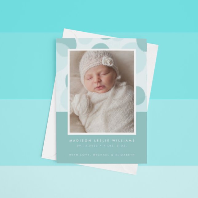 Minimalistisk Abstrakt i BABY ANNOUNCEMENT Meddelande (Skapare uppladdad)