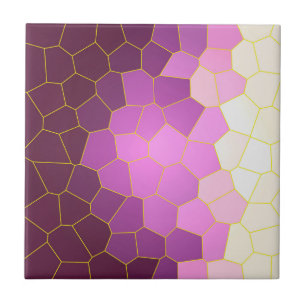 Minimalistisk Abstrakt Konst Lila Rosa Vita Celler Kakelplatta