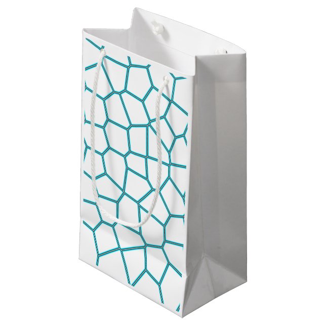 Minimalistisk Abstrakt Konst Ljus Turkos Vita Cell (Framsidan Vinklad)