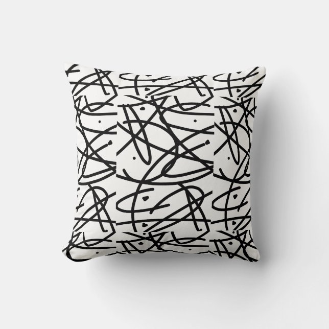 Minimalistisk Abstrakt Konst Mönster Kudd Cushion Kudde (Framsida)