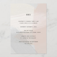Minimalistisk Abstrakt Konst Rosé 21-årsdag