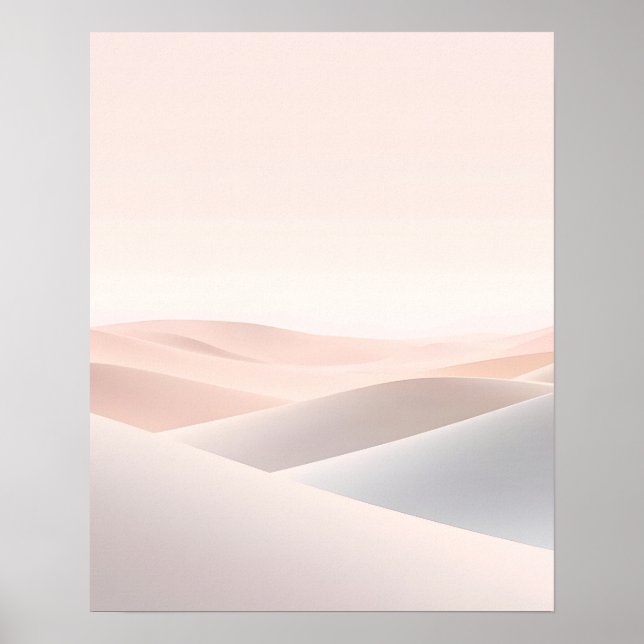 Minimalistisk Abstrakt Kulle Landschapstryck Poster (Framsidan)