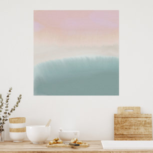 Minimalistisk Abstrakt Landskapsmuren Poster
