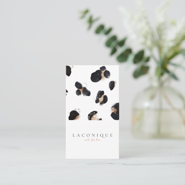 Minimalistisk | ABSTRAKT | Leopard-Affärskortet Visitkort (Stående Fram)