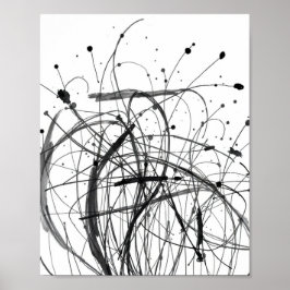 Minimalistisk Abstrakt Linje Konst Tryck