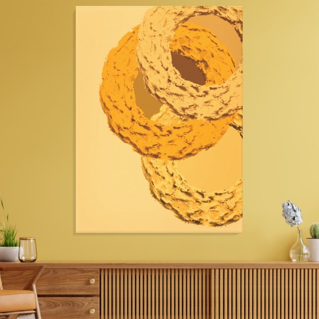 Minimalistisk Abstrakt Målning – Geometrisk Väggko Canvastryck (Insitu (Vardagsrum))