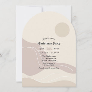 Minimalistisk Abstrakt Modern Ark Julfest Inbjudningar