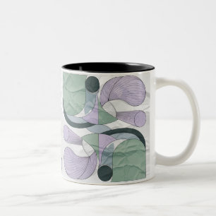 Minimalistisk Abstrakt Mönster Mugg i mjuka pastel